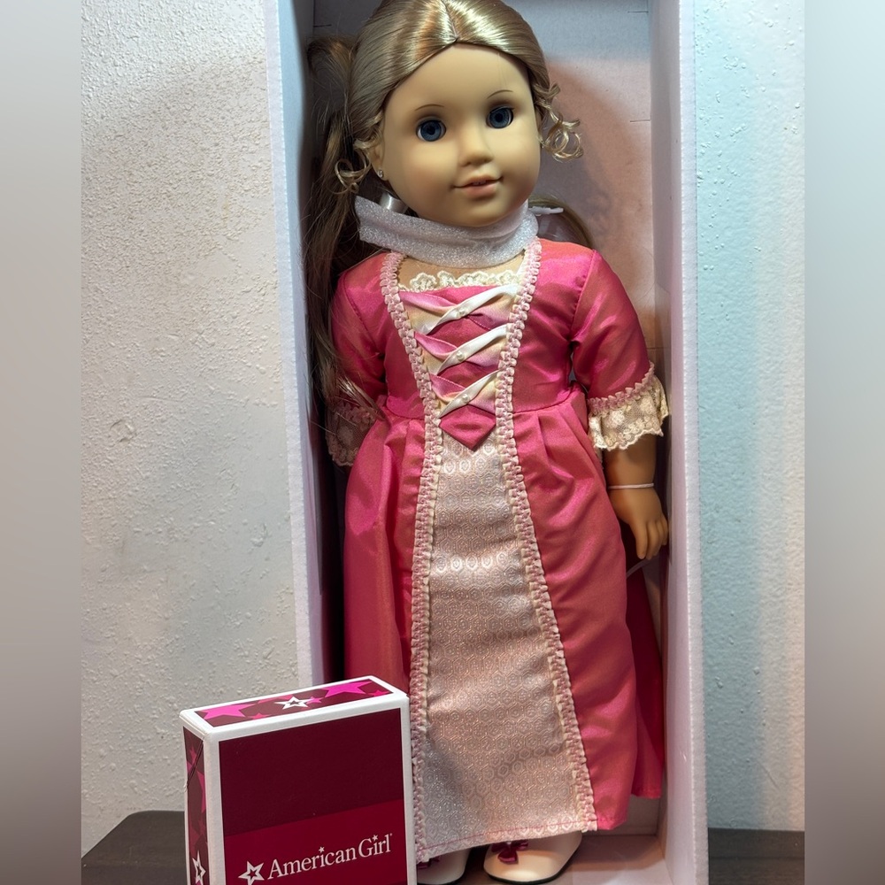 American Girl Doll Elizabeth in Elegant Pink and White Dress - Picture 10 of 13